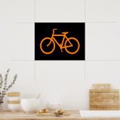 Oranje fiets poster (Keuken)
