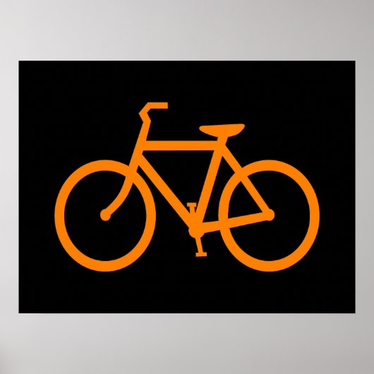 Oranje fiets poster (Voorkant)