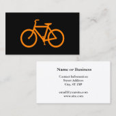 Oranje fiets visitekaartje (Voorkant / Achterkant)