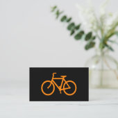 Oranje fiets visitekaartje (Staand voorkant)