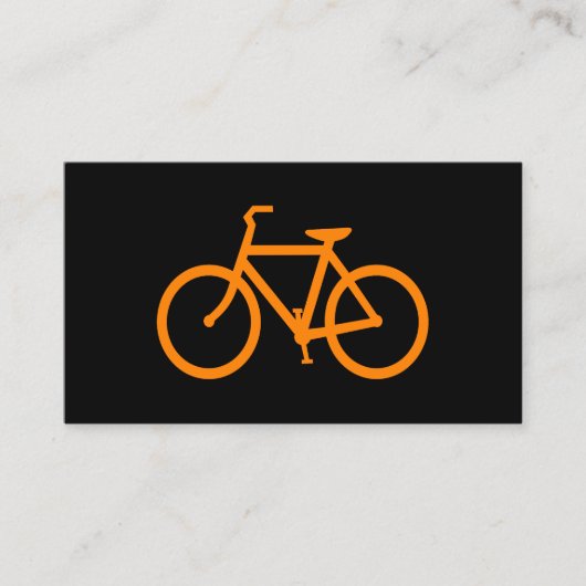 Oranje fiets visitekaartje (Voorkant)