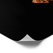 oranje fietsen op zwart (aangepaste kleur) poster (Hoek)