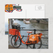 Oranje fietsenBriefkaart Briefkaart (Voorkant / Achterkant)