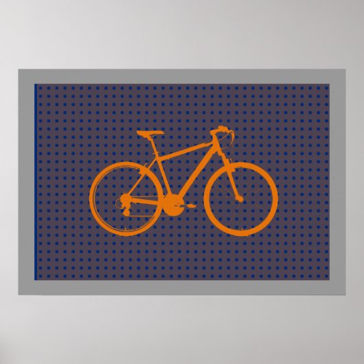 oranje fietsenfiets poster (Voorkant)
