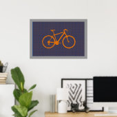 oranje fietsenfiets poster (Thuiskantoor)