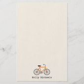 Oranje fietsontwerp - Speciaal ontwerp Briefpapier (Voorkant)