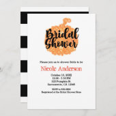 Oranje filigraan pompoen Elegant Herfst Vrijgezell Kaart (Voorkant / Achterkant)