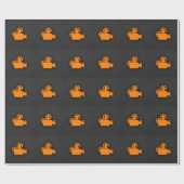 Oranje filmcamera cadeaupapier (Vlak)