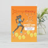 Oranje Finess Invitation Kaart (Staand voorkant)