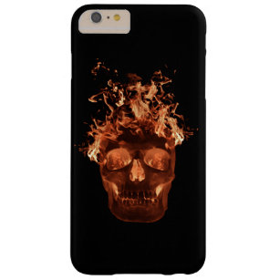 Oranje Fire Skull iPhone 6 Hoesje