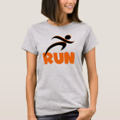 Oranje fitness uitvoeren t-shirt (Voorkant)