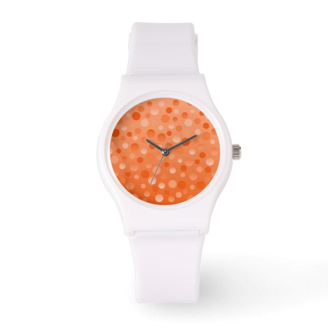Oranje Fizz-afdrukhorloge Horloge (Voorkant)