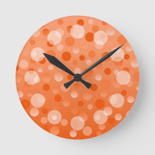 Oranje fizz 'bubbels' klok rond (Voorkant)