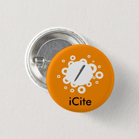 Oranje Fizz iCite Small Button (Voorkant /achterkant)