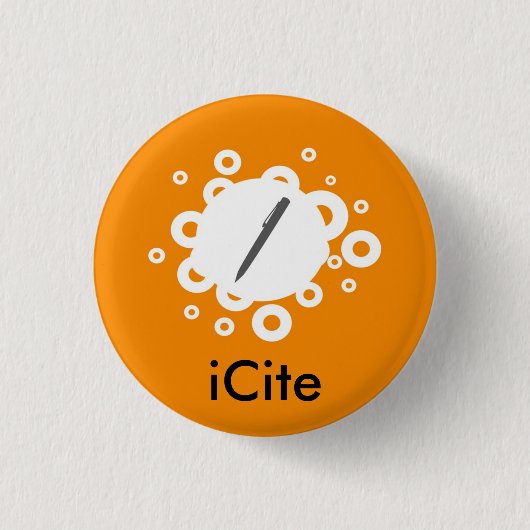 Oranje Fizz iCite Small Button (Voorkant)