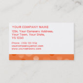 Oranje Fizz visitekaartje witte streep sjabloon (Achterkant)