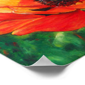 Oranje flamboyante schildpadkunst poster (Hoek)