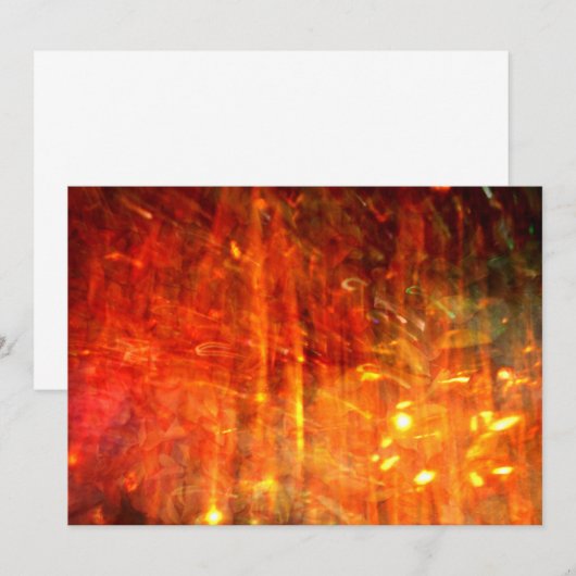 Oranje Flames Abstracte Foto uitnodigen (Voorkant / Achterkant)