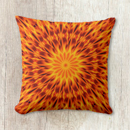 Oranje Flames Kaleidoscope Kussen