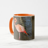 Oranje Flamingo Foto Mok (Voorkant links)