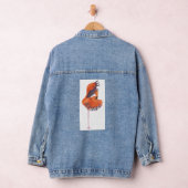 Oranje flamingo in danshouding denim jacket (Hangar)