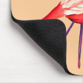 Oranje flamingo waterverf vogelkunst muismat (Hoek)