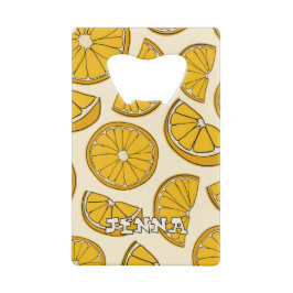 Oranje flesopener creditkaart flessenopener