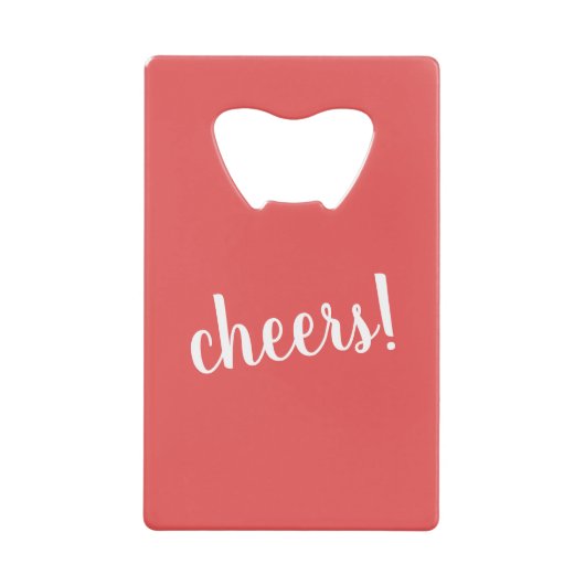 Oranje flessenopening: kauwen! creditkaart flessenopener (Voorkant)