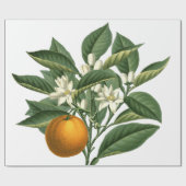  Oranje flessenpatroon op wit Cadeaupapier (Vlak)