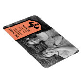 Oranje Fleur De Lis Banner sparen de Magnetdatum Magneet (Rechterzijde)