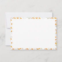 Oranje floraal botanisch patroon