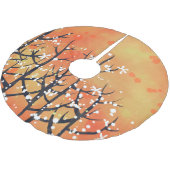 Oranje Floral Abstract Kerstboom Rok (Gekanteld)