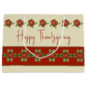  Oranje Floral Accented Groot Cadeauzakje (Voorkant)