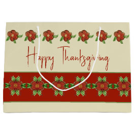  Oranje Floral Accented Groot Cadeauzakje