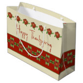  Oranje Floral Accented Groot Cadeauzakje (Achterkant Gekanteld)