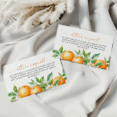 Oranje Floral Attire Request Enclosure Kaart