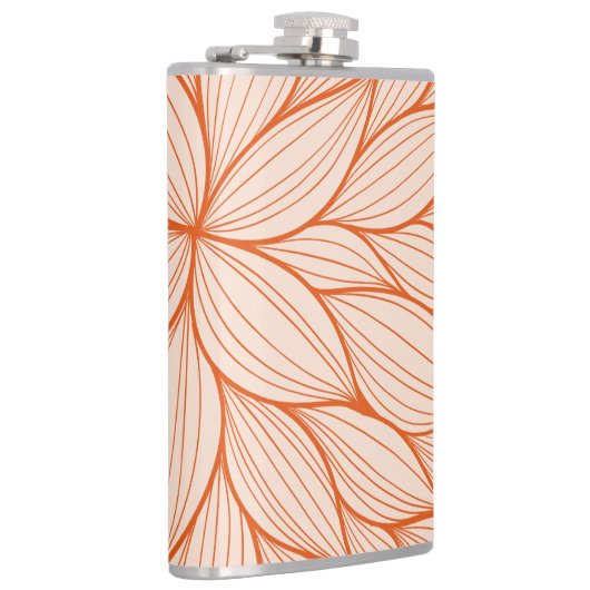 Oranje Floral design Heupfles (Rechts)