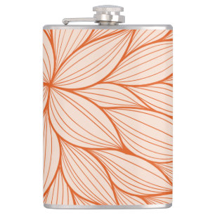 Oranje Floral design Heupfles