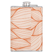 Oranje Floral design Heupfles (Achterkant)