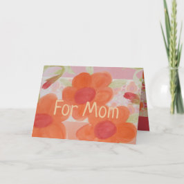 Oranje Floral design Kaart