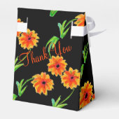 Oranje Floral Favoriet Box Bedankdoosjes (Achterkant)