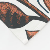 Oranje Floral Fleece Deken (Hoek)