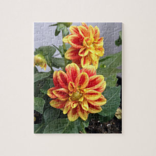 Oranje Floral fotografie Legpuzzel