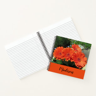 Oranje Floral fotografie Notitieboek