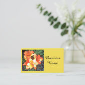 Oranje Floral fotografie Visitekaartje (Staand voorkant)