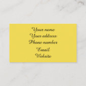 Oranje Floral fotografie Visitekaartje (Achterkant)