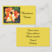 Oranje Floral fotografie Visitekaartje (Voorkant / Achterkant)