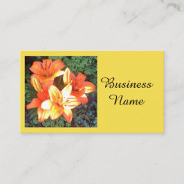 Oranje Floral fotografie Visitekaartje