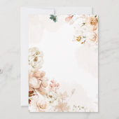 Oranje Floral Fox Baby shower Kaart (Achterkant)