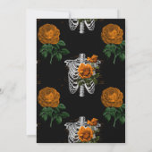 Oranje Floral Gothic Bachelorette Party Kaart (Achterkant)